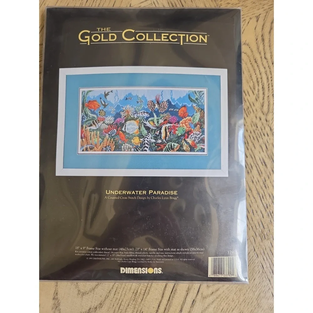 Dimensions Gold Collections UNDERWATER PARADISE #3792 Cross Stitch Vintage 1995